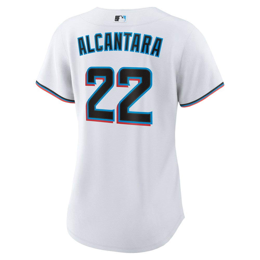 White Sandy Alcantara Miami Marlins Nike Women's Home Replica Player Jersey