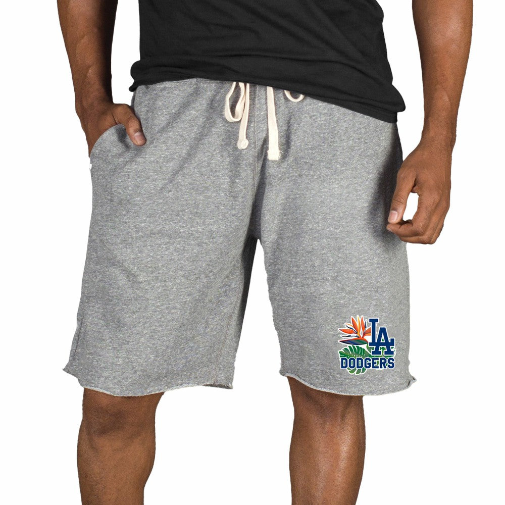 Gray Los Angeles Dodgers Concepts Sport Mainstream Tri-Blend Shorts