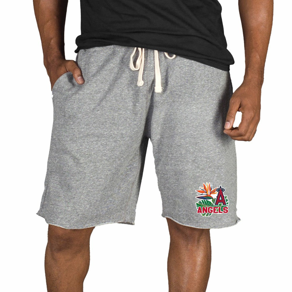Gray Los Angeles Angels Concepts Sport Mainstream Tri-Blend Shorts