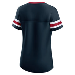 Women's Iconic Bling Athena Lace-Up V-Neck T-Shirt - Houston Texans T-shirts