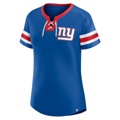 Women's Bling Athena Jersey Style Lace-up T-Shirt - New York Giants T-shirts