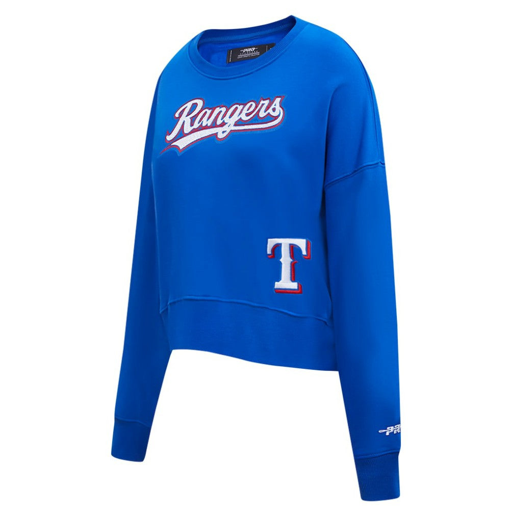 Royal Texas Rangers Pro Standard Women's Game Day Classics Crewneck Pullover Sweatshirt