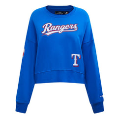 Royal Texas Rangers Pro Standard Women's Game Day Classics Crewneck Pullover Sweatshirt