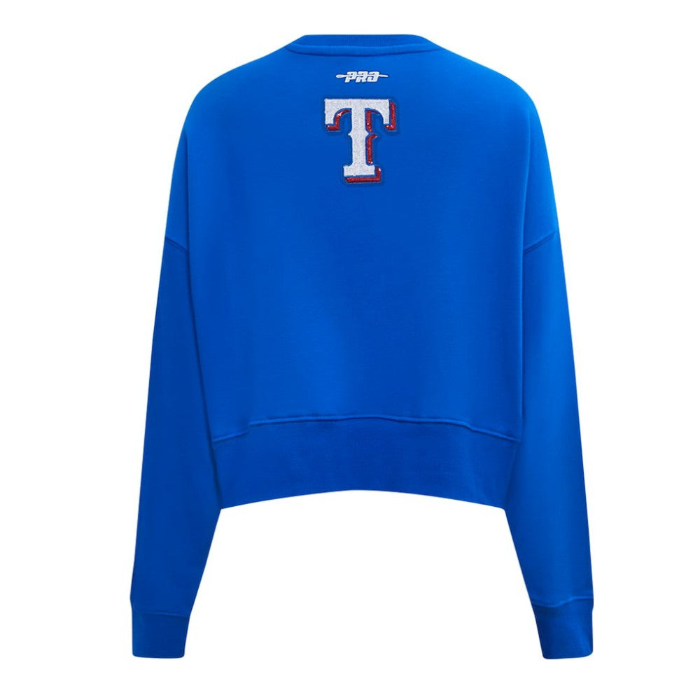 Royal Texas Rangers Pro Standard Women's Game Day Classics Crewneck Pullover Sweatshirt