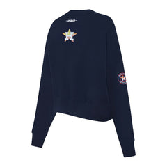 Navy Houston Astros Pro Standard Women's Game Day Classics Crewneck Pullover Sweatshirt