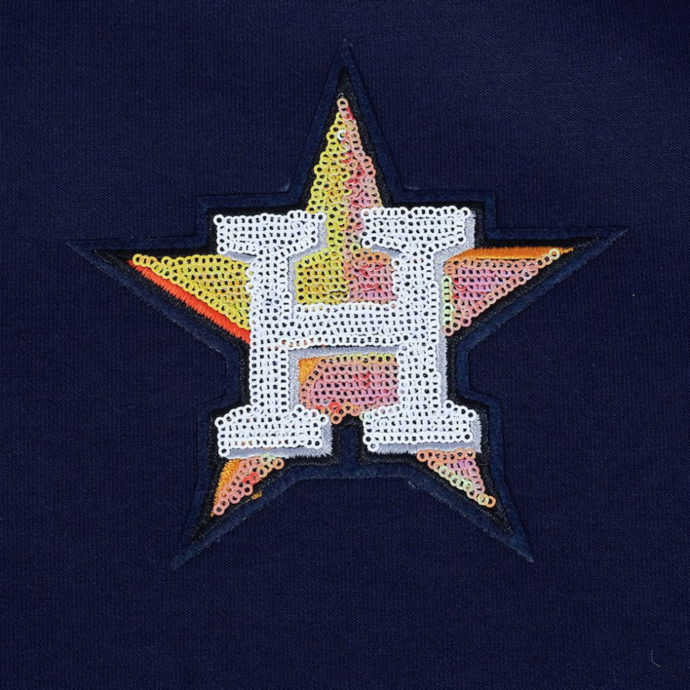 Navy Houston Astros Pro Standard Women's Game Day Classics Crewneck Pullover Sweatshirt