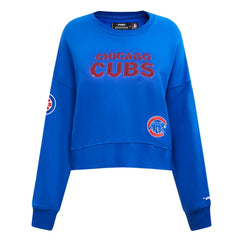 Royal Chicago Cubs Pro Standard Women's Game Day Classics Crewneck Pullover Sweatshirt