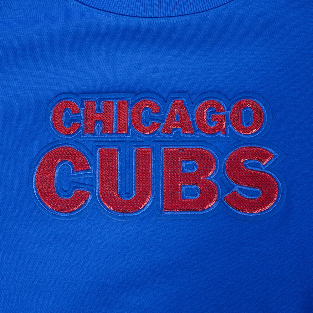 Royal Chicago Cubs Pro Standard Women's Game Day Classics Crewneck Pullover Sweatshirt