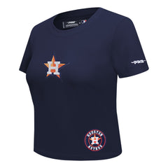 Navy Houston Astros Pro Standard Women's Game Day Classics Baby Doll Cropped T-Shirt