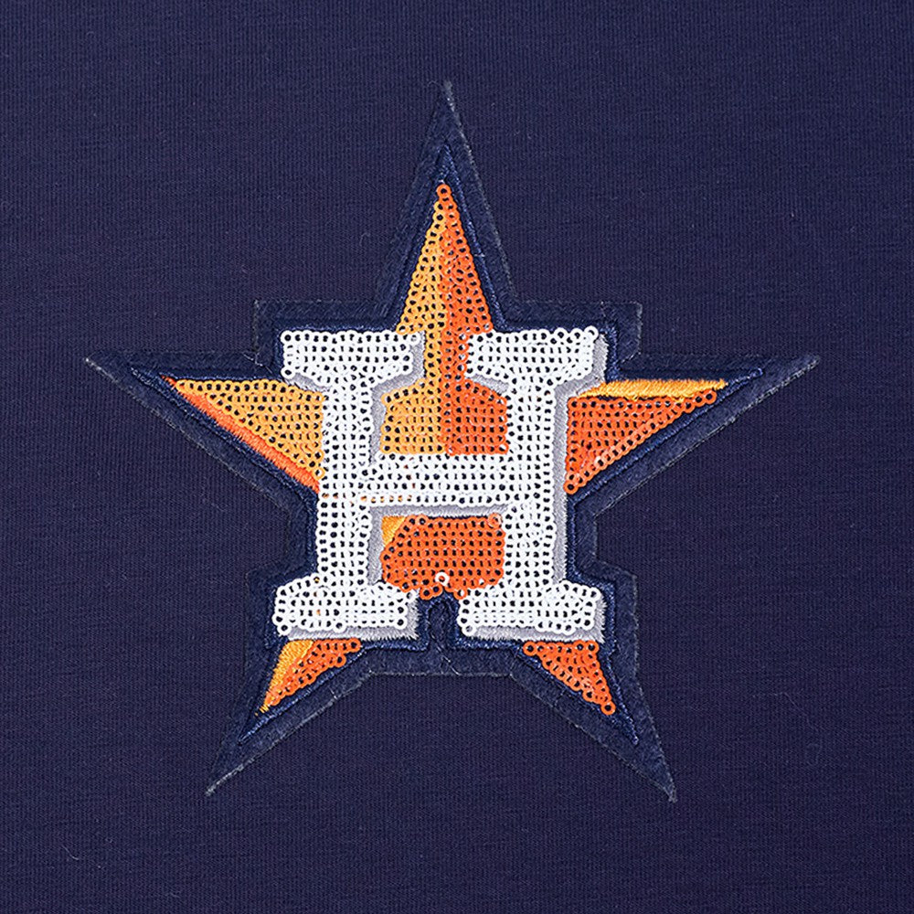 Navy Houston Astros Pro Standard Women's Game Day Classics Baby Doll Cropped T-Shirt
