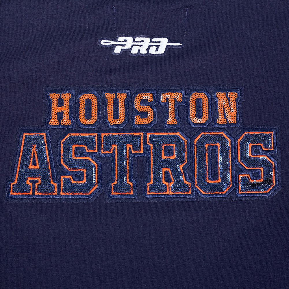 Navy Houston Astros Pro Standard Women's Game Day Classics Baby Doll Cropped T-Shirt