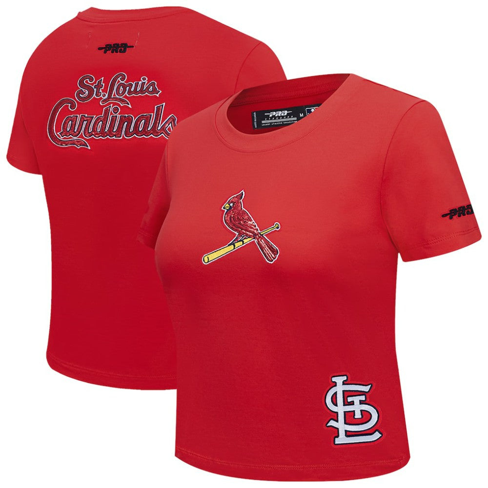 Red St. Louis Cardinals Pro Standard Women's Game Day Classics Baby Doll Cropped T-Shirt