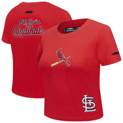 Red St. Louis Cardinals Pro Standard Women's Game Day Classics Baby Doll Cropped T-Shirt