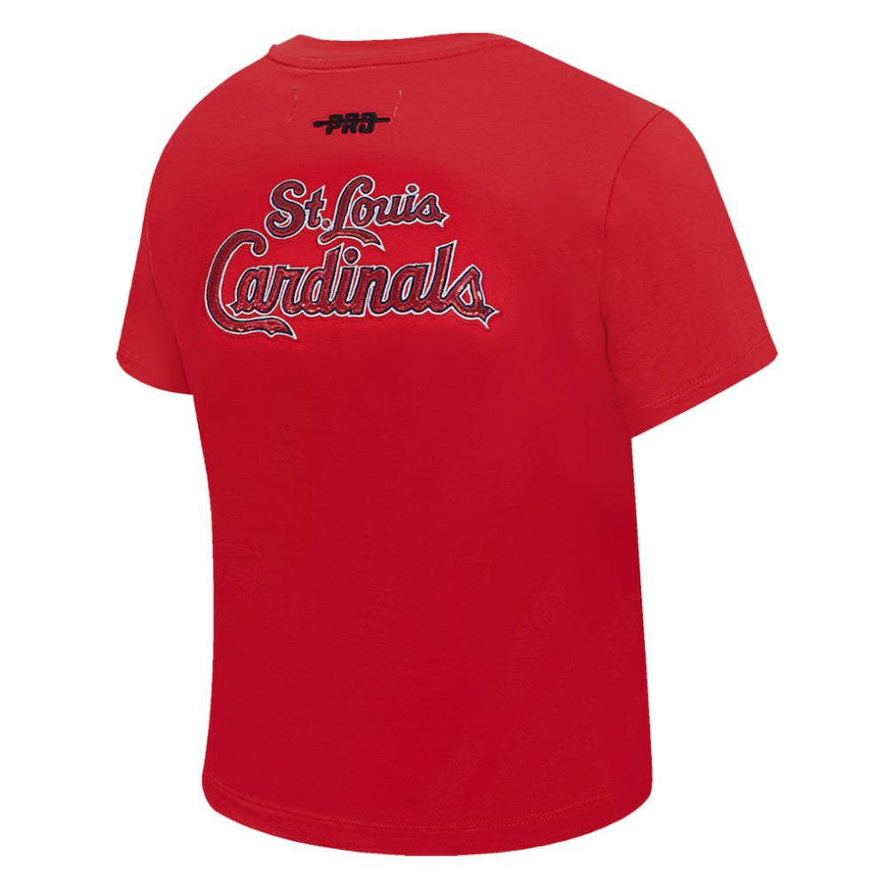 Red St. Louis Cardinals Pro Standard Women's Game Day Classics Baby Doll Cropped T-Shirt