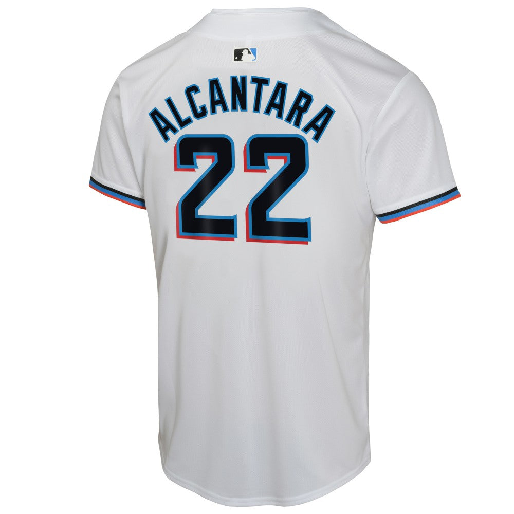 White Sandy Alcantara Miami Marlins Nike Youth Home Game Player Jersey
