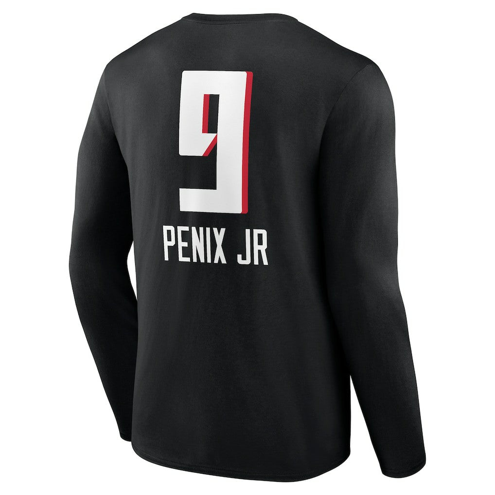 Michael Penix Jr.  Name & Number Team Wordmark Long Sleeve T-Shirt - Atlanta Falcons T-shirts