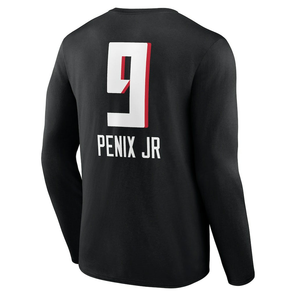 Michael Penix Jr.  Name & Number Team Wordmark Long Sleeve T-Shirt - Atlanta Falcons T-shirts