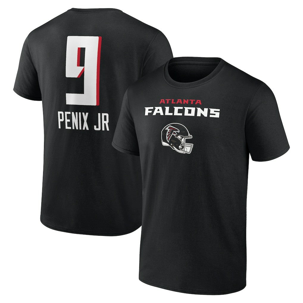 Michael Penix Jr.  Name & Number Team Wordmark T-Shirt - Atlanta Falcons T-shirts
