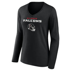 Michael Penix Jr.  Women's Name & Number Team Wordmark Long Sleeve V-Neck T-Shirt - Atlanta Falcons T-shirts