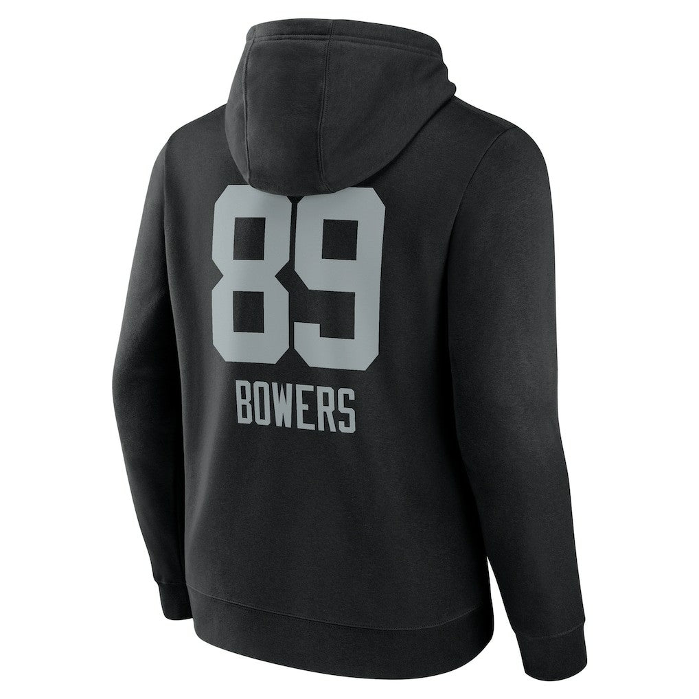 Brock Bowers  Name & Number Team Wordmark Pullover Hoodie - Las Vegas Raiders Hoodies