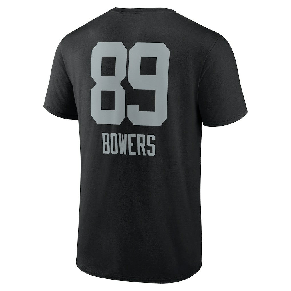 Brock Bowers  Name & Number Team Wordmark T-Shirt - Las Vegas Raiders T-shirts
