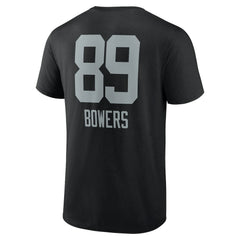 Brock Bowers  Name & Number Team Wordmark T-Shirt - Las Vegas Raiders T-shirts