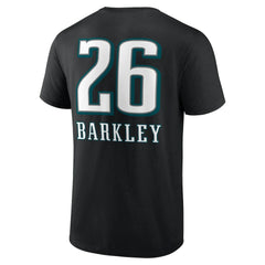 Saquon Barkley  Name & Number Team Wordmark T-Shirt - Philadelphia Eagles T-shirts