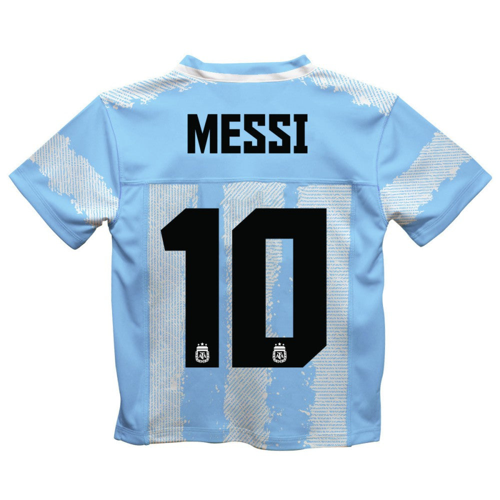 Lionel Messi Argentina National Team Vive La Fete Youth Painted Stripes Football Jersey