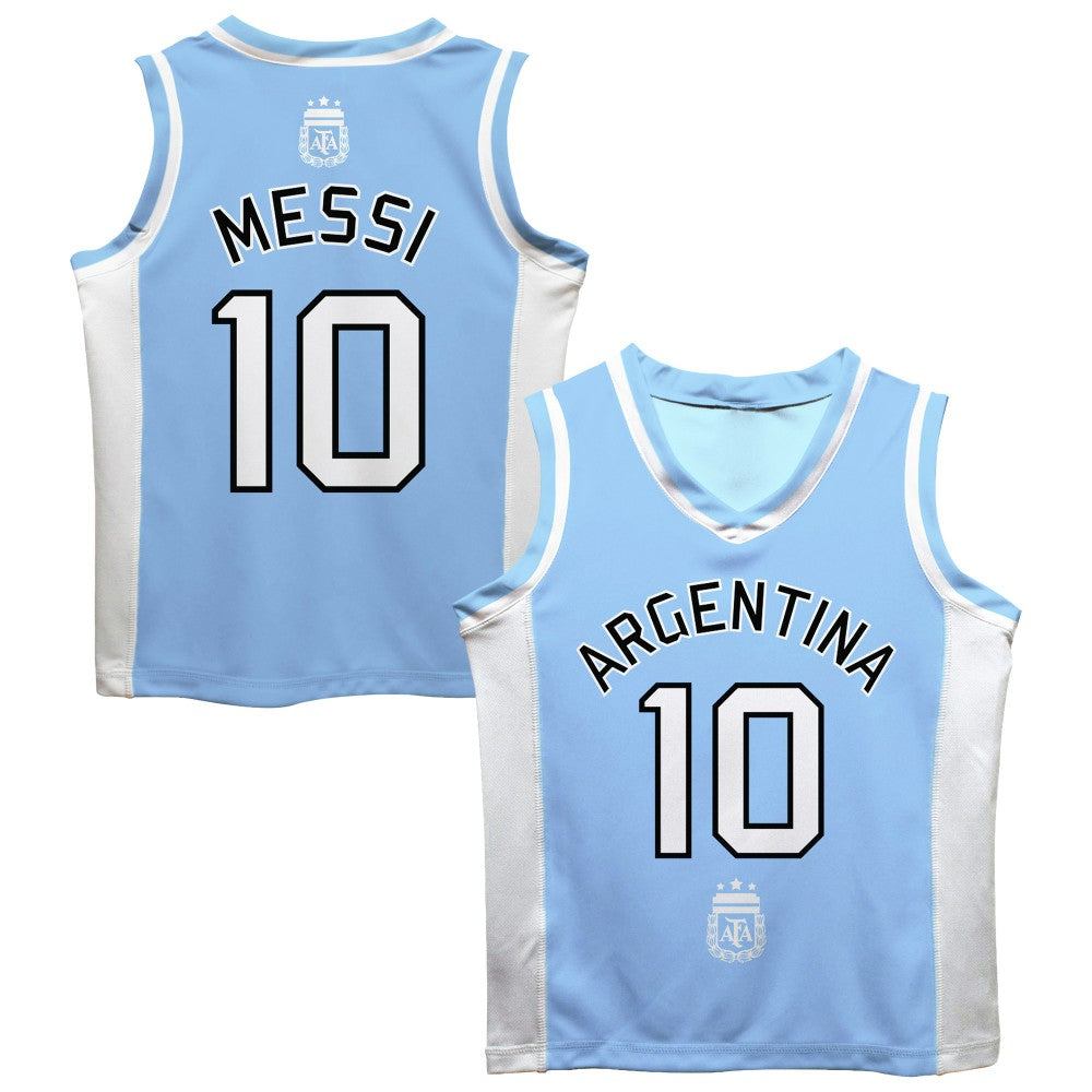 Lionel Messi Argentina National Team Vive La Fete Mesh Basketball Jersey