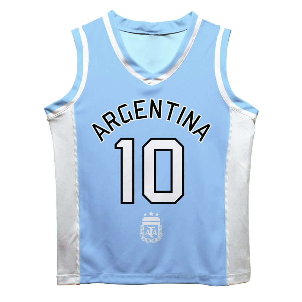 Lionel Messi Argentina National Team Vive La Fete Mesh Basketball Jersey