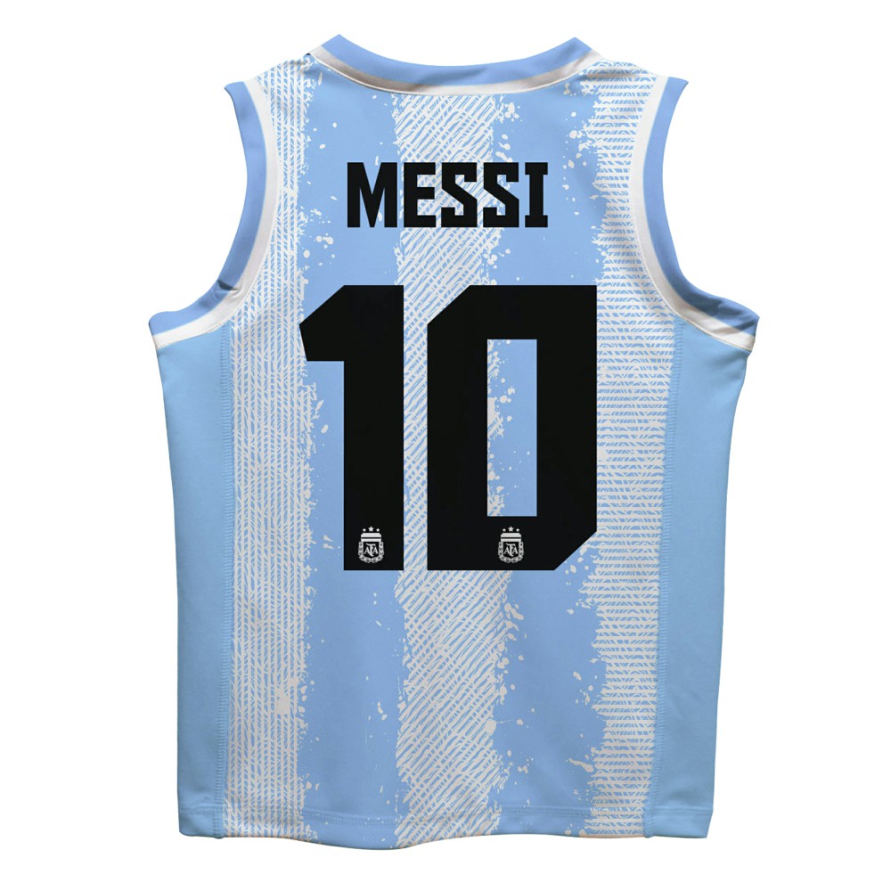 Lionel Messi Argentina National Team Vive La Fete Mesh Basketball Jersey