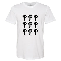 White Philadelphia Phillies Tiny Turnip Women's Logo Grid T-Shirt