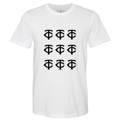 White Minnesota Twins Tiny Turnip Women's Logo Grid T-Shirt