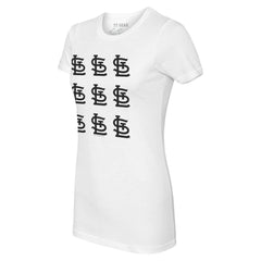 White St. Louis Cardinals Tiny Turnip Women's Logo Grid T-Shirt
