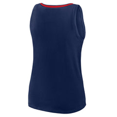 Navy Atlanta Braves Women's Plus Sized Stellar Win V-Neck Tank Top