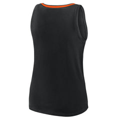 Black Baltimore Orioles Women's Plus Sized Stellar Win V-Neck Tank Top