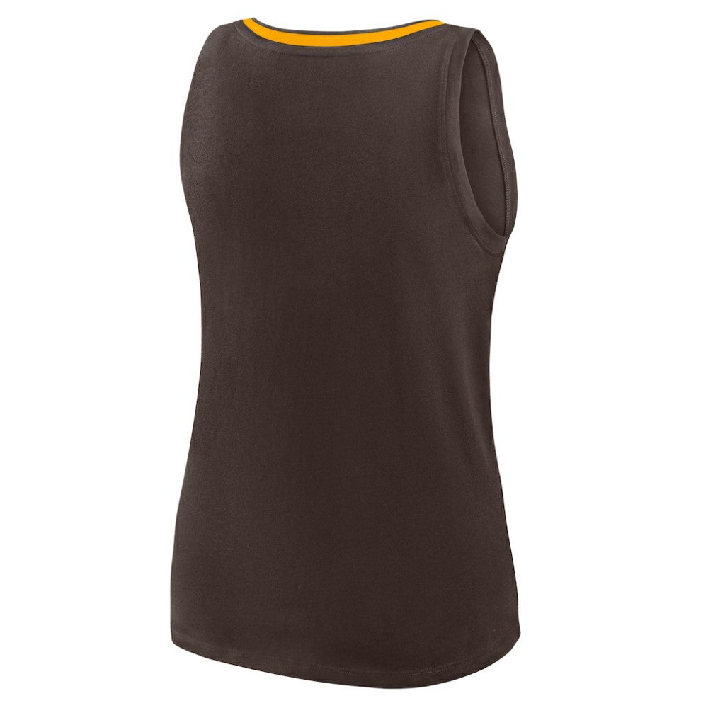 Brown San Diego Padres Women's Plus Sized Stellar Win V-Neck Tank Top