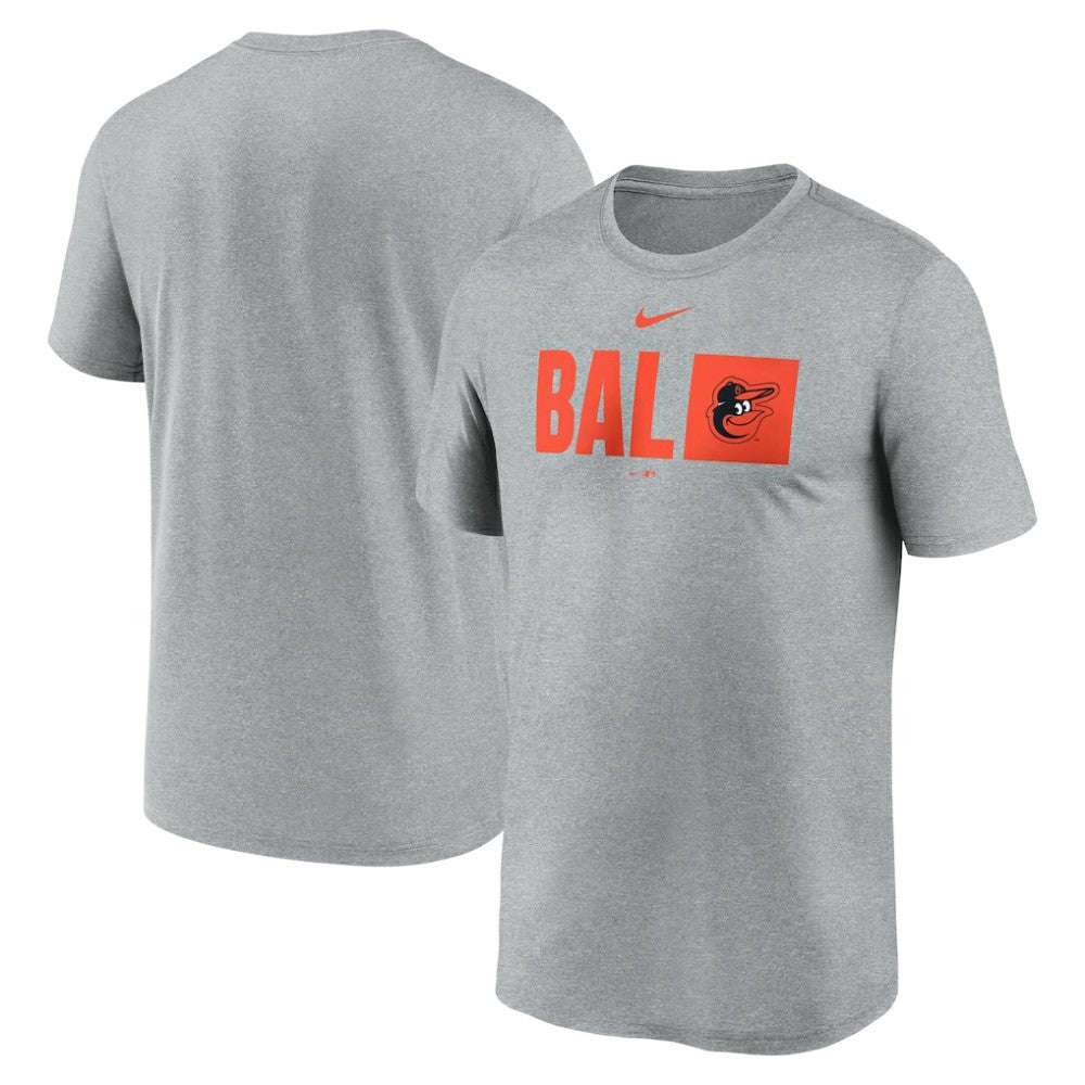 Heather Gray Baltimore Orioles Nike Tricode Legend Performance T-Shirt