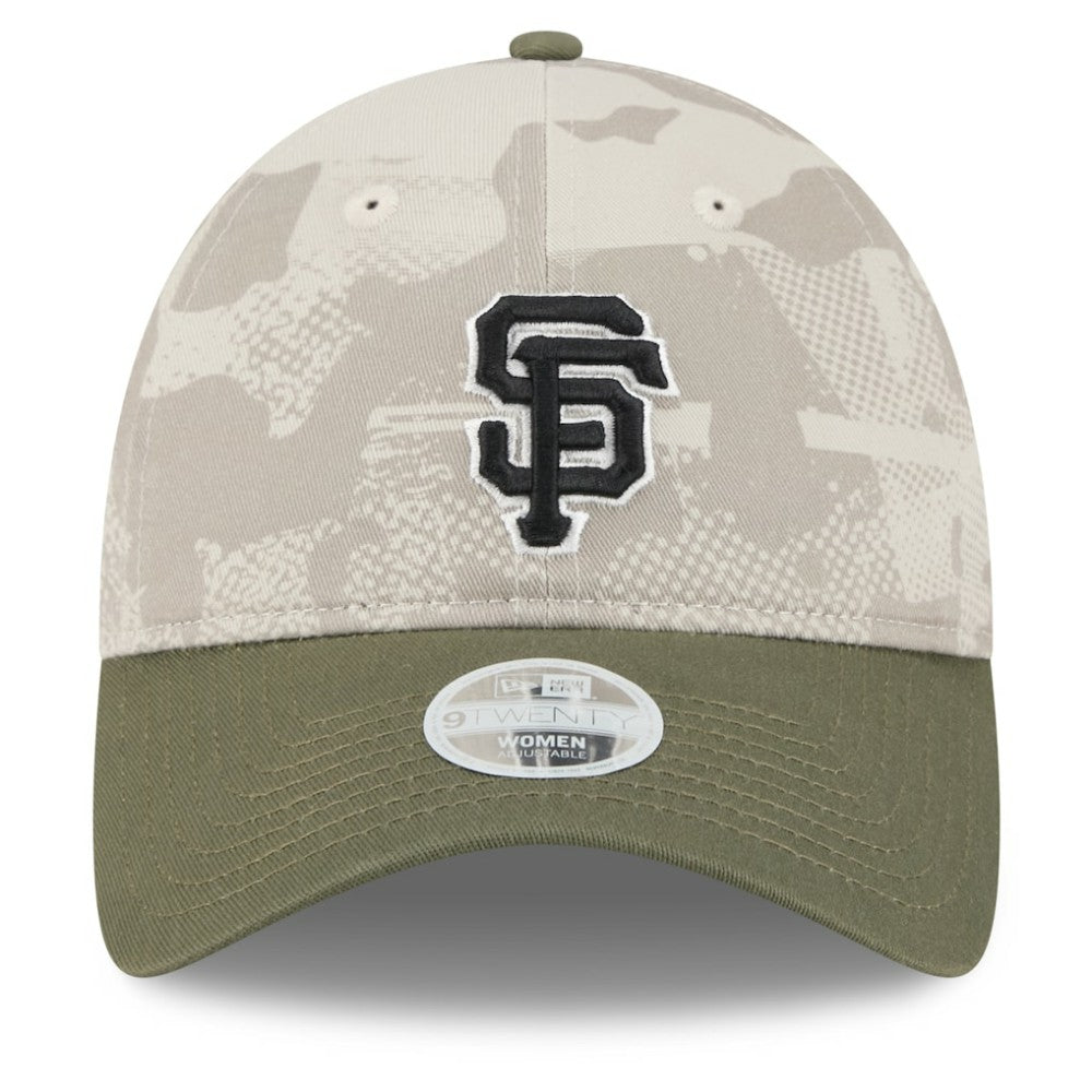 Light Beige/Olive San Francisco Giants New Era Women's 2025 Armed Forces Day 9TWENTY Adjustable Hat