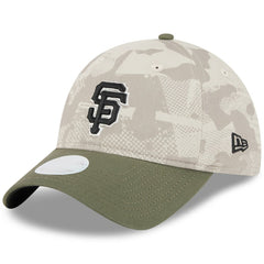 Light Beige/Olive San Francisco Giants New Era Women's 2025 Armed Forces Day 9TWENTY Adjustable Hat