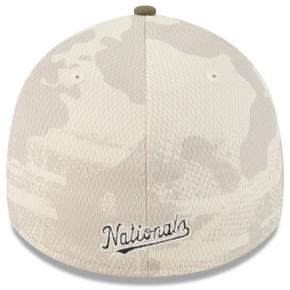 Light Beige/Olive Washington Nationals New Era 2025 Armed Forces Day 39THIRTY Flex Hat