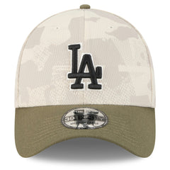 Light Beige/Olive Los Angeles Dodgers New Era 2025 Armed Forces Day 39THIRTY Flex Hat