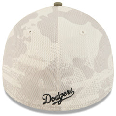 Light Beige/Olive Los Angeles Dodgers New Era 2025 Armed Forces Day 39THIRTY Flex Hat