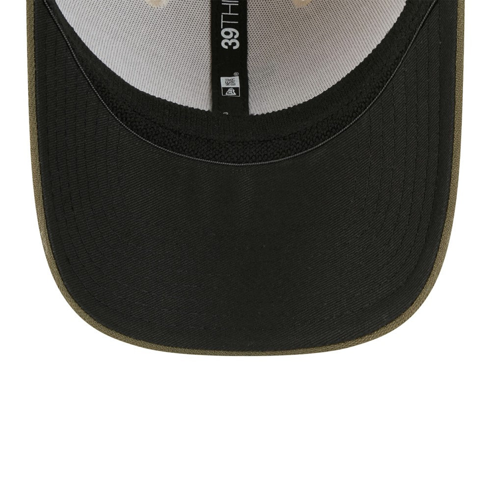Light Beige/Olive Los Angeles Dodgers New Era 2025 Armed Forces Day 39THIRTY Flex Hat