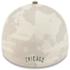 Light Beige/Olive Chicago Cubs New Era 2025 Armed Forces Day 39THIRTY Flex Hat