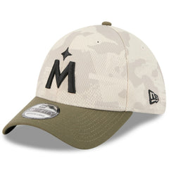 Light Beige/Olive Minnesota Twins New Era 2025 Armed Forces Day 39THIRTY Flex Hat
