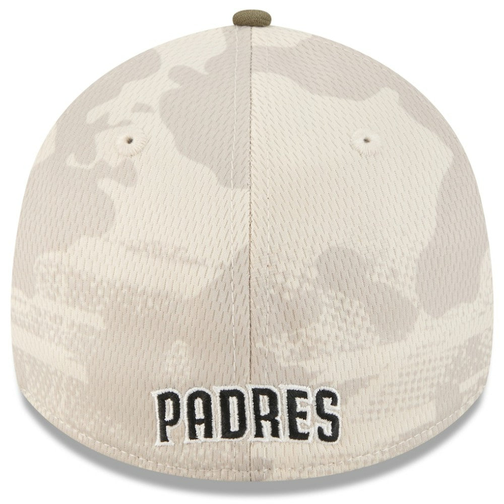 Light Beige/Olive San Diego Padres New Era 2025 Armed Forces Day 39THIRTY Flex Hat