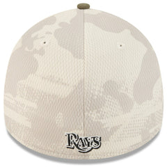 Light Beige/Olive Tampa Bay Rays New Era 2025 Armed Forces Day 39THIRTY Flex Hat