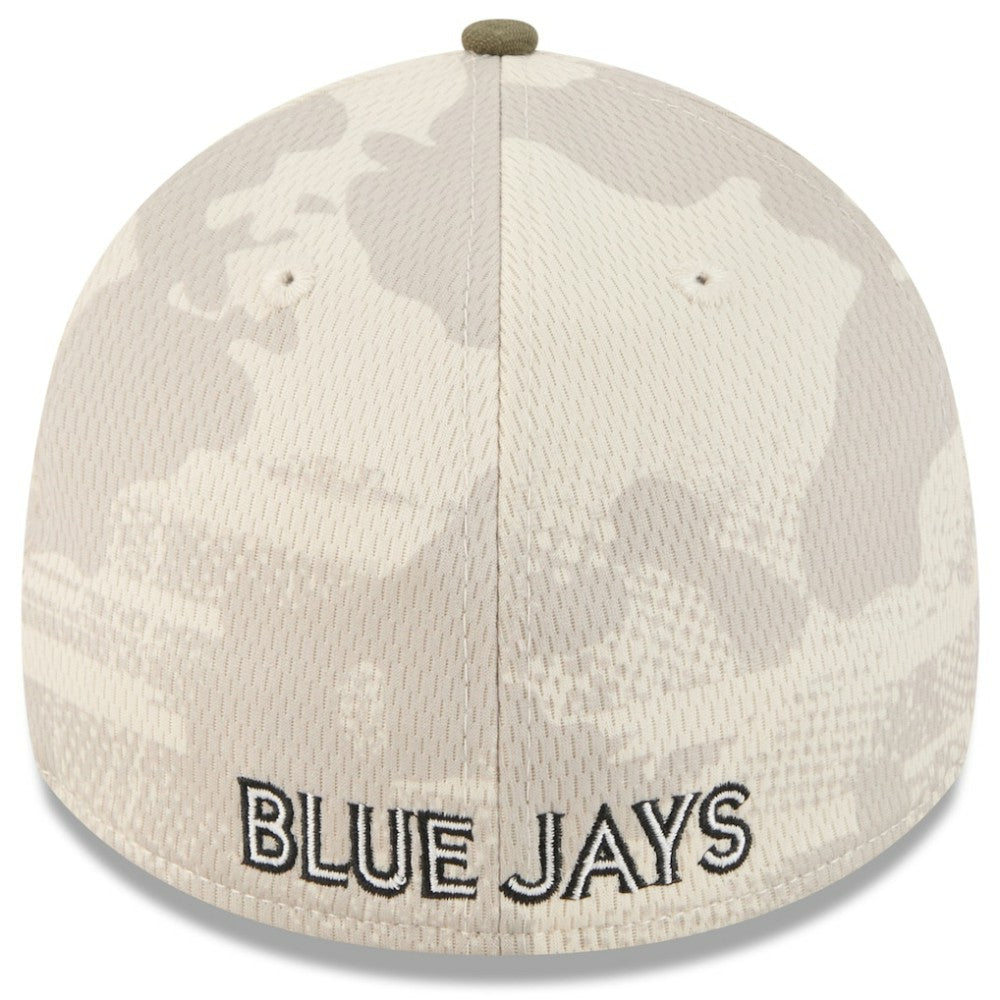 Light Beige/Olive Toronto Blue Jays New Era 2025 Armed Forces Day 39THIRTY Flex Hat