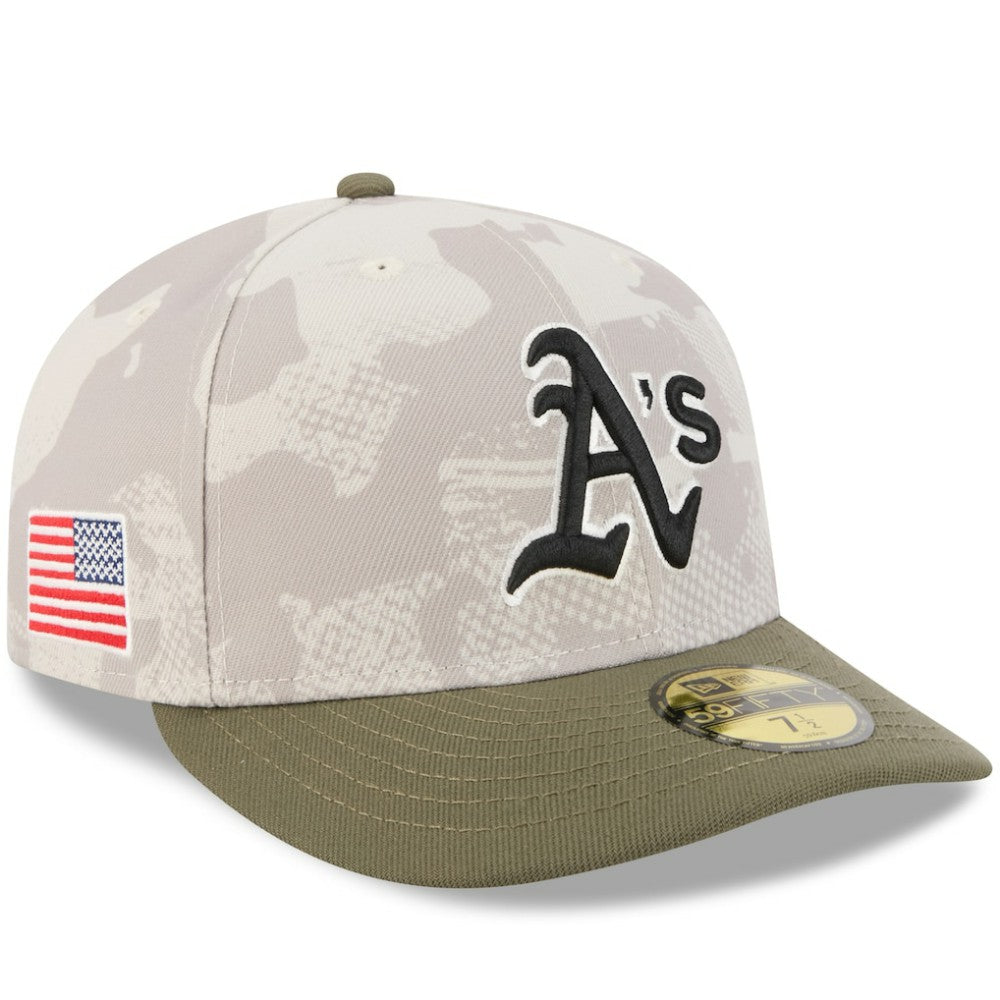 Light Beige/Olive Athletics New Era 2025 Armed Forces Day 59FIFTY Fitted Hat